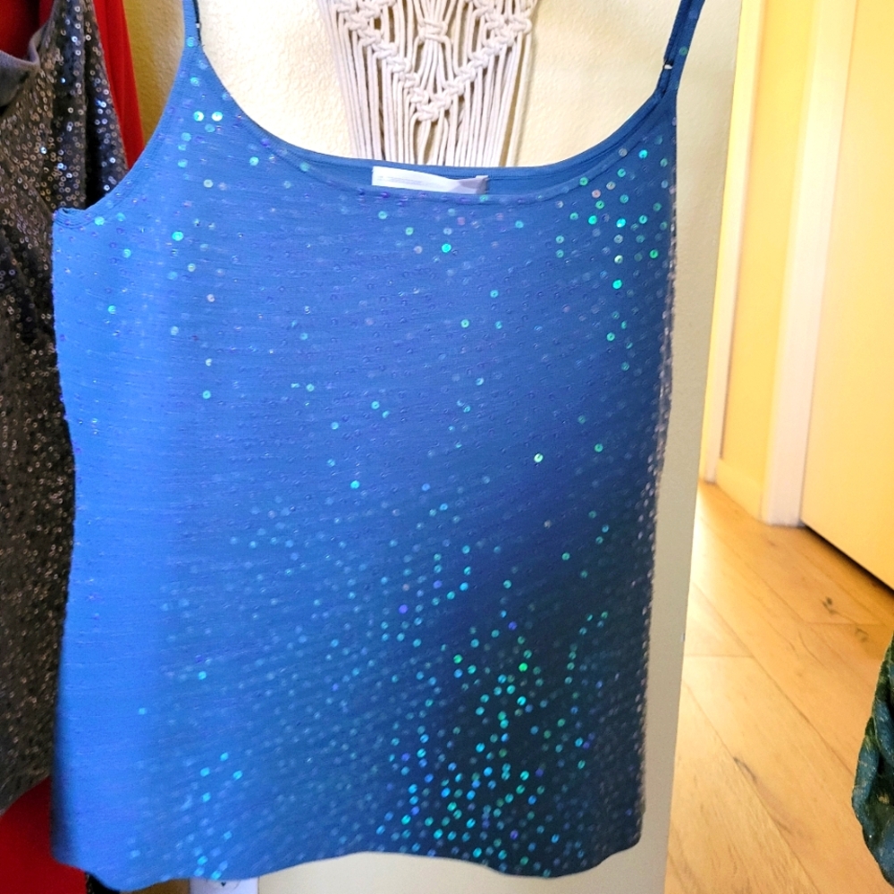 Sequin adjustable strap fashion camisole